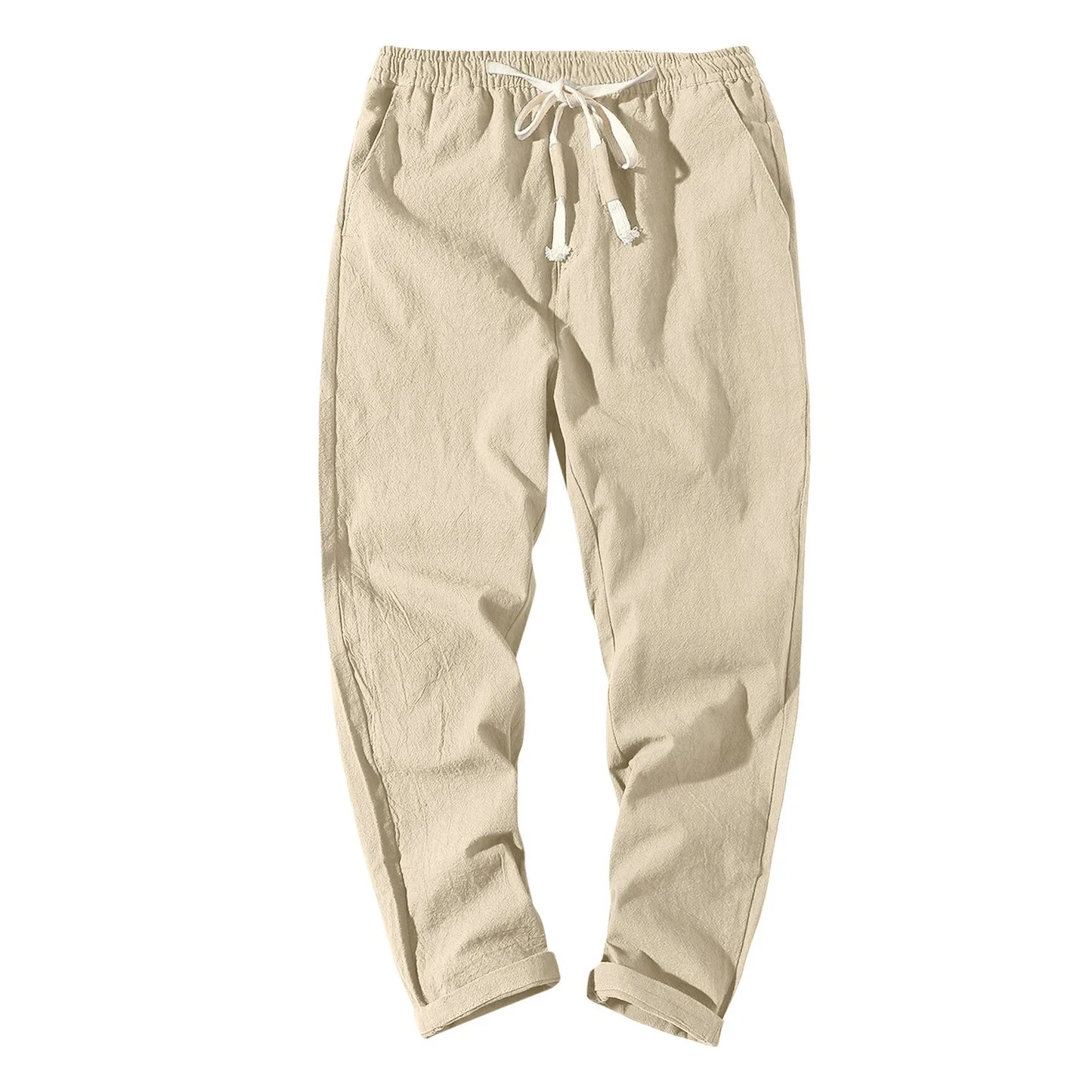 Men'S Solid Color Casual Trousers