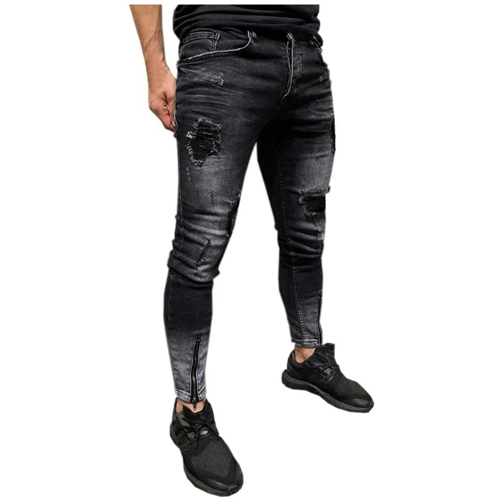 Trendy Men's Street All-match Jeans Hot Mens Skinny Stretch Denim Pants