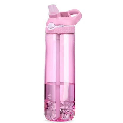 750ml Sports Water Bottle with straw For Camping